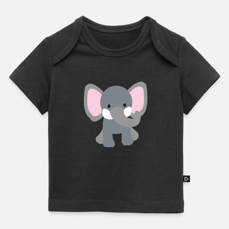 éléphant mignon - T-shirt Premium bébé bio - noir