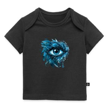 Œil de protection bleu Nazar Horus Amulette Mauvais œil - T-shirt Premium bébé bio - noir - Devant