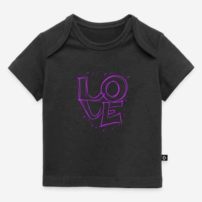 Amour - Love Rose - T-shirt Premium bébé bio - noir