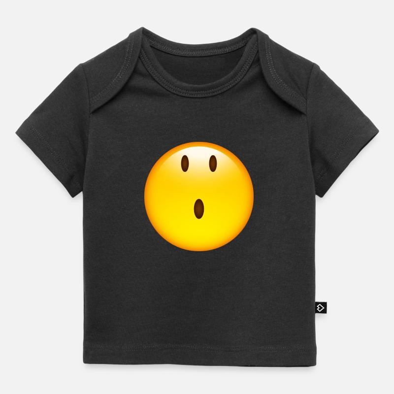 Smiley Glossy Speechless - Koszulka Premium niemowlęca bio - czarny