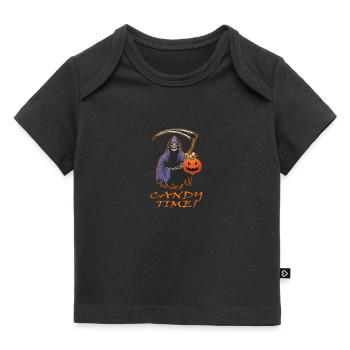 Halloween Candy Time Reaper - Baby Premium Organic T-Shirt - Schwarz - Vorne