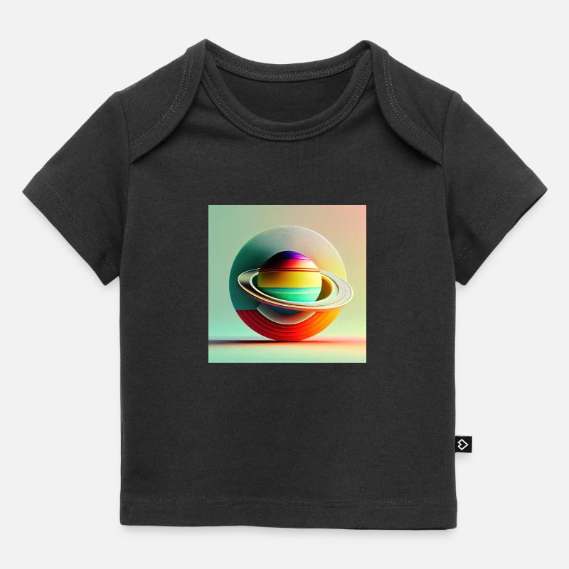Colonisation de Saturne - T-shirt Premium bébé bio - noir