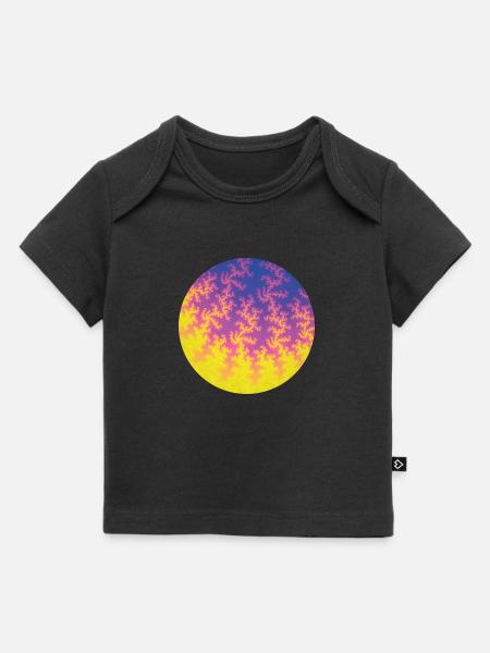 002 rund gelbpinkblau - Baby Premium Organic T-Shirt - Schwarz