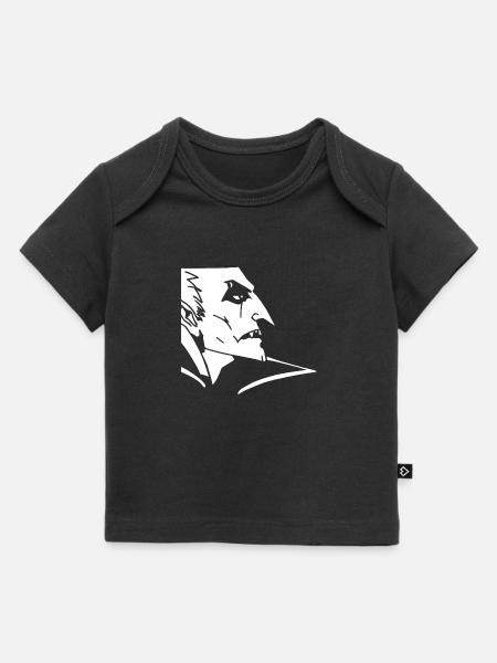 Vampir im Profil Holzschnitt - Baby Premium Organic T-Shirt - Schwarz