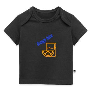 Orangensaft Glass Orange - Baby Premium Organic T-Shirt - Schwarz - Vorne