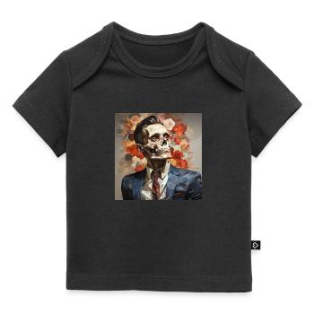 rough paintig of a low poly human paint - Baby Premium Organic T-Shirt - Schwarz - Vorne