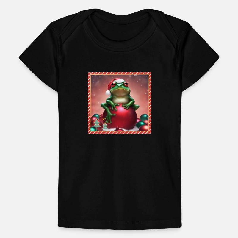 Frosch mit Weihnachtskugel 3 Baby Premium Organic T-Shirt