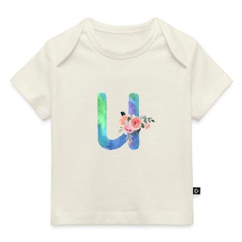 Letter u watercolor - Baby Premium Organic T-shirt - dark navy - Front