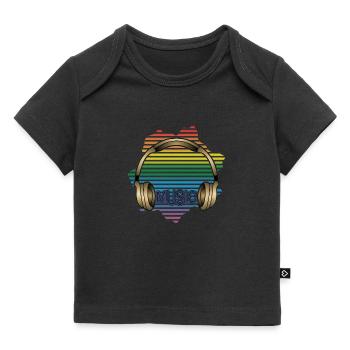 Écouteur - T-shirt Premium bébé bio - noir - Devant