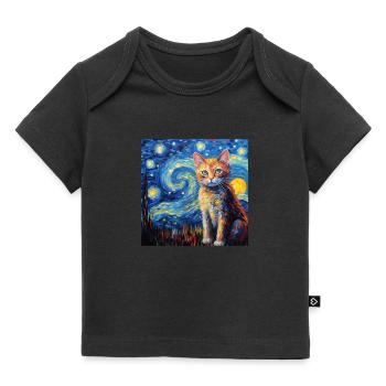 Cat, Cat Motif - Baby Premium Organic T-shirt - black - Front