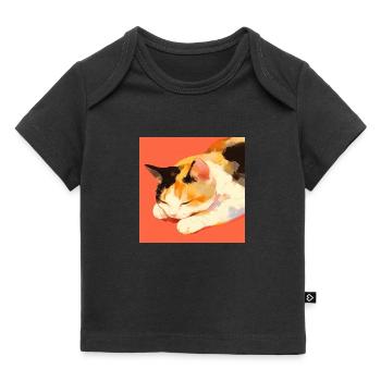 Cat, Cat Motif - Baby Premium Organic T-shirt - black - Front