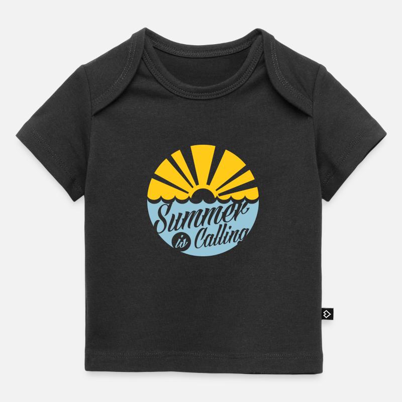 L’été appelle le blanc - T-shirt Premium bébé bio - noir