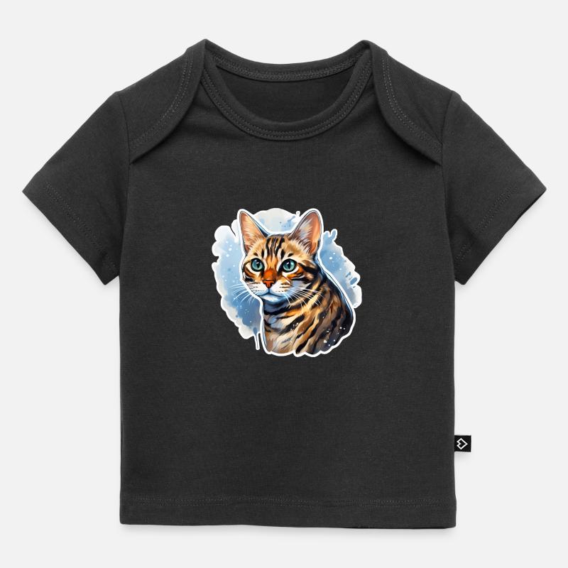 Chat Bengali - T-shirt Premium bébé bio - noir