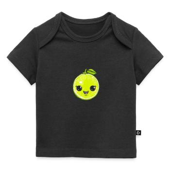 Happy lime in green cartoon style - Baby Premium Organic T-shirt - black - Front
