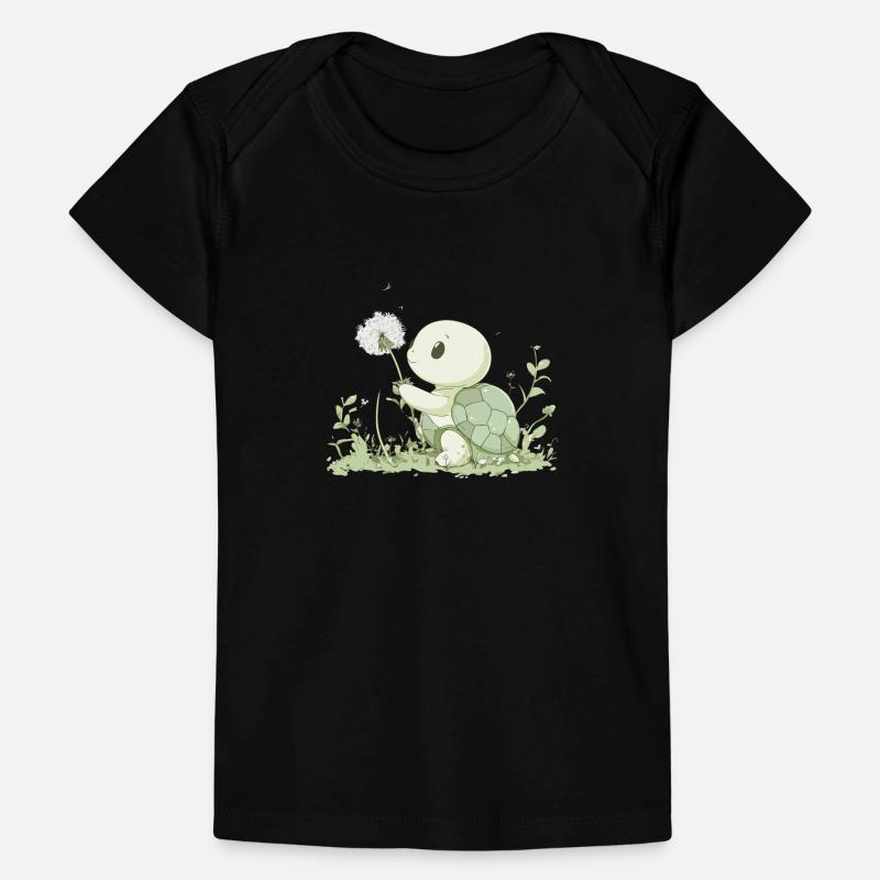 Schildkröte mit einer Pusteblume Baby Premium Organic T-Shirt
