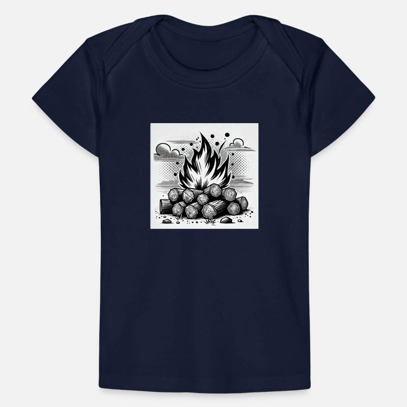 Campfire in comic book style: warmth & atmosphere Baby Premium Organic T-shirt