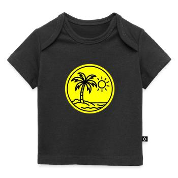 Summer Palm Trees Beach - Baby Premium Organic T-shirt - black - Front