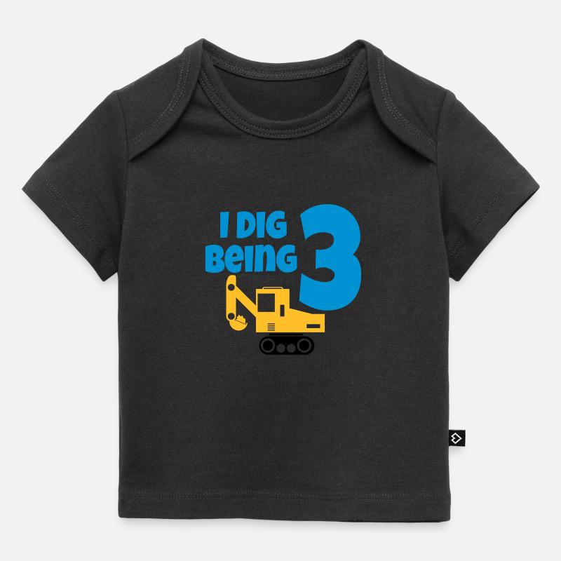 Bagger anniversaire 3 ans - T-shirt Premium bébé bio - noir