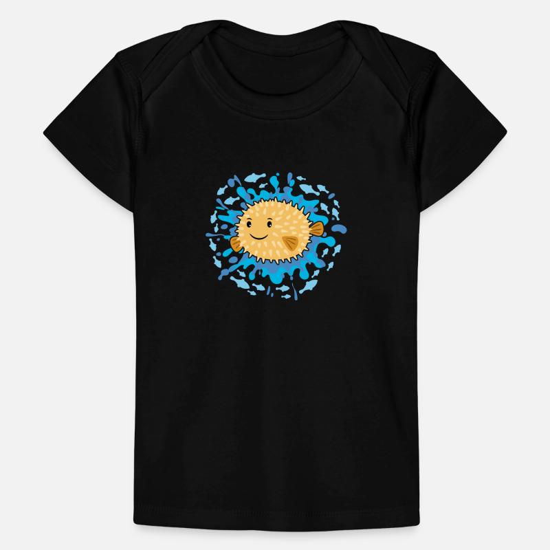 Doux petit poisson-globe T-shirt Premium bébé bio