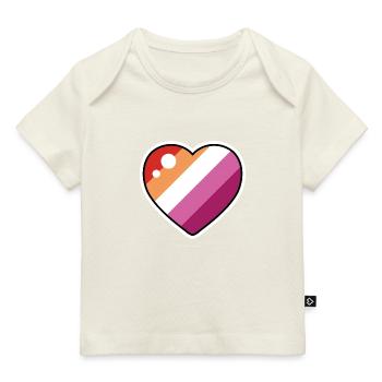 Coeur (drapeau lesbien) - T-shirt Premium bébé bio - marine foncé - Devant