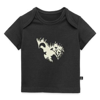 Waldtiere Eichhörnchen Igel Fairycore Natur - Baby Premium Organic T-Shirt - Schwarz - Vorne