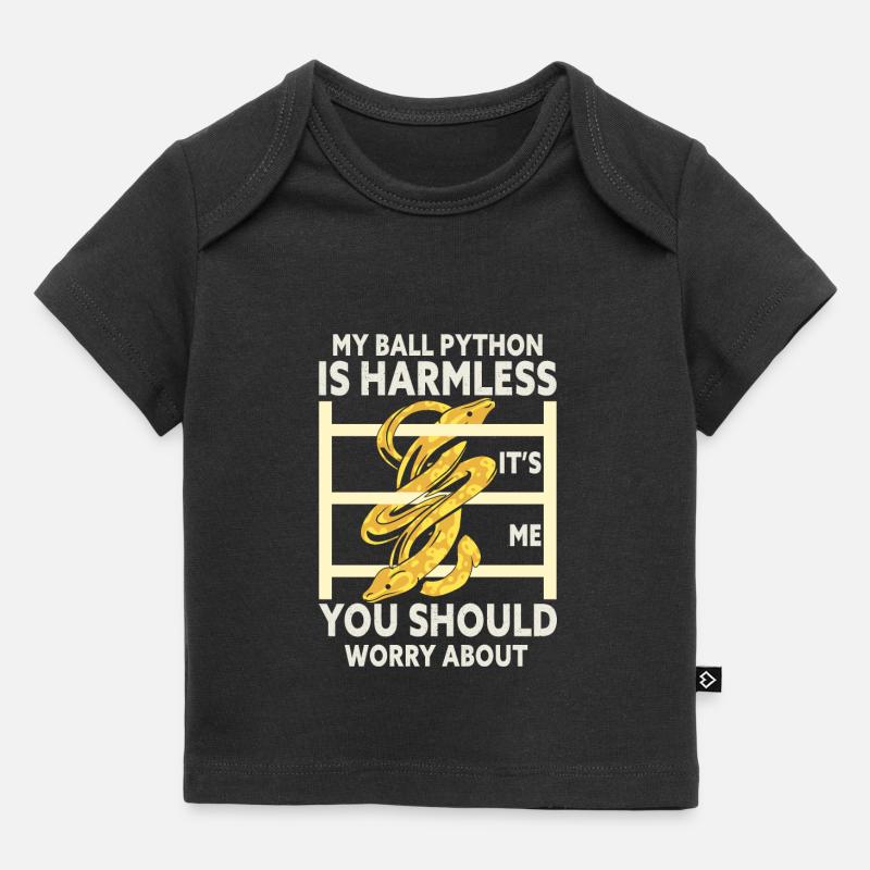 My Ball Python Is Harmless Funny Snake Lover - Baby Premium Organic T-Shirt - Schwarz