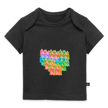 Colorful Colorful Forest Autumn Fantasy Fir Trees Nature - Baby Premium Organic T-shirt - black - Front