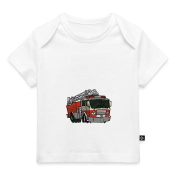 Kinder Junge Feuerwehr Nachwuchs Feuerwehrmann - Baby Premium Organic T-Shirt - Dunkelnavy - Vorne