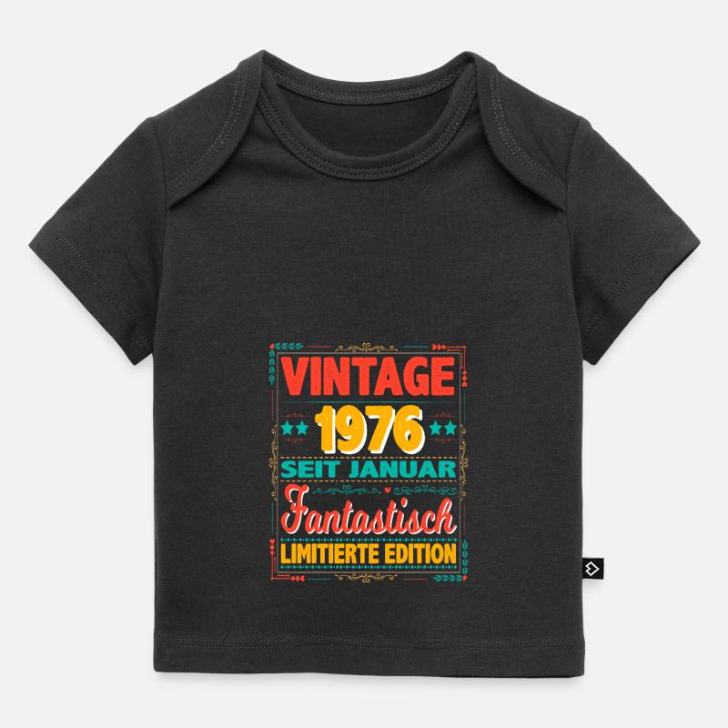 Gennaio 1976 Annata Fantastica 48 Anni Uomo - T-shirt Premium neonato bio - nero