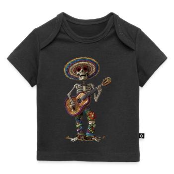 Ukulele Mexikanisches Skelett - Baby Premium Organic T-Shirt - Schwarz - Vorne
