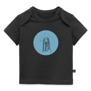 Hahn Holger bleu - T-shirt Premium bébé bio - noir - Devant