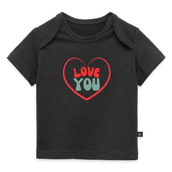 Love you - Baby Premium Organic T-shirt - black - Front
