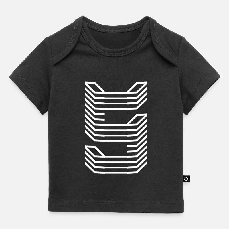 Conception unique du logo Letter S « Blanc » - T-shirt Premium bébé bio - noir