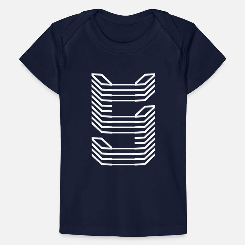 Conception unique du logo Letter S « Blanc » T-shirt Premium bébé bio