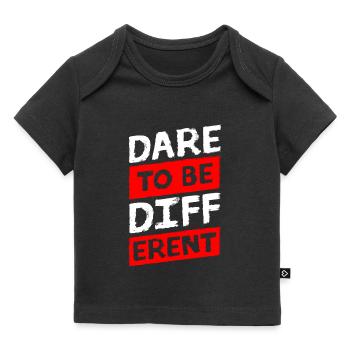 different, especially individual, different - Baby Premium Organic T-shirt - black - Front