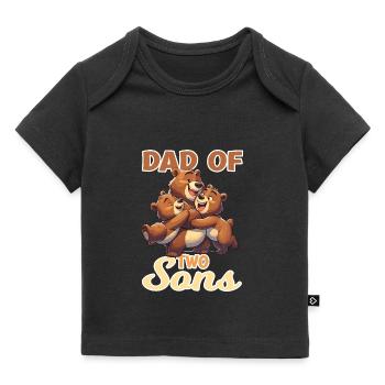 Starker Bär mit Baby Bär für einen Bären - Baby Premium Organic T-Shirt - Schwarz - Vorne