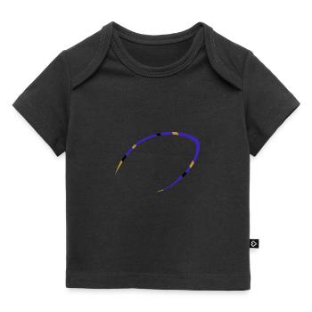 American Football Kontur im Ravens Style - Baby Premium Organic T-Shirt - Schwarz - Vorne