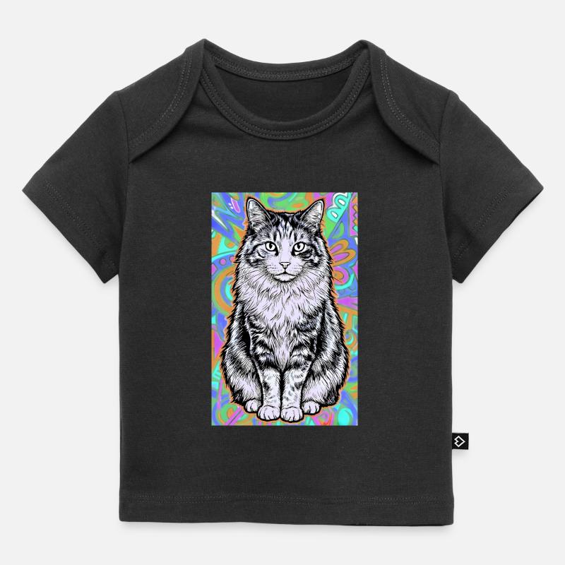chat - T-shirt Premium bébé bio - noir