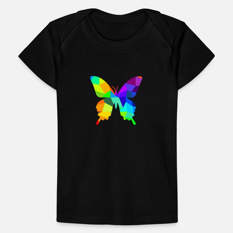 Papillon arc-en-ciel animaux polygone T-shirt Premium bébé bio