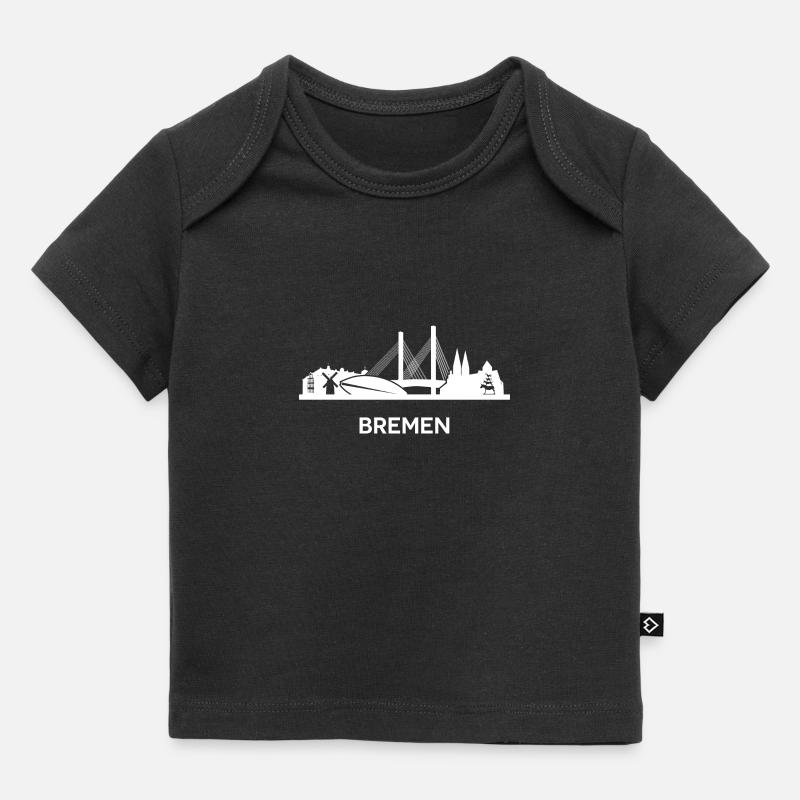 Brême, blanc - T-shirt Premium bébé bio - noir