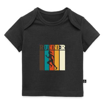 Drôle de marathonien course à pied Sport Fun Liebhabe - T-shirt Premium bébé bio - noir - Devant