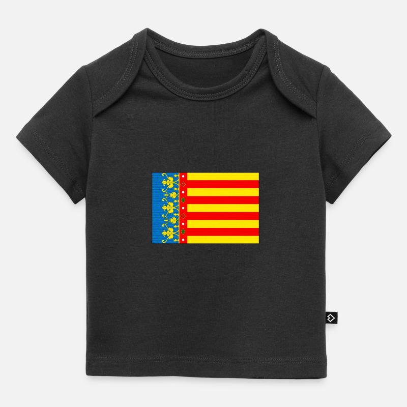 Drapeau de Valence - T-shirt Premium bébé bio - noir