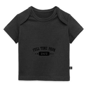 Papa monoparental à temps plein Papa - T-shirt Premium bébé bio - noir - Devant