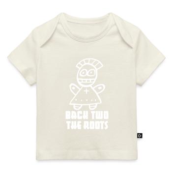 "Back two the Roots" cooler Spruch - Baby Premium Organic T-Shirt - Dunkelnavy - Vorne