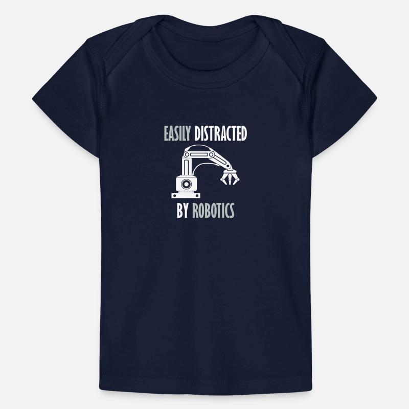 Abgelenkt von Robots Programming Coder Engineer Baby Premium Organic T-Shirt