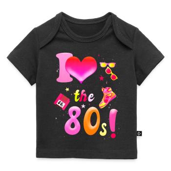 Ich Liebe die 80er Jahre Old school - Baby Premium Organic T-Shirt - Schwarz - Vorne
