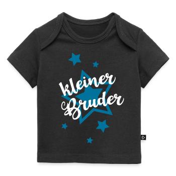 Little brother boy birth baby baby bodysuit - Baby Premium Organic T-shirt - black - Front