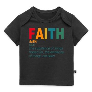 Faith - Baby Premium Organic T-shirt - black - Front