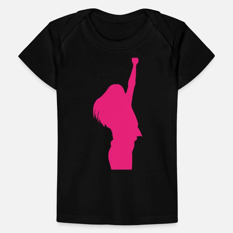 Frau Mädchen Siegerpose Baby Premium Organic T-Shirt