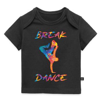 Breakdance breaker bboy hip hop - Baby Premium Organic T-shirt - black - Front